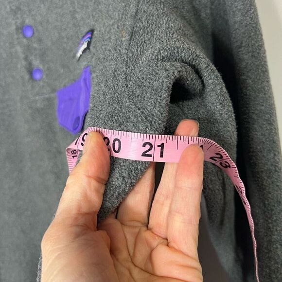 Patagonia Synchilla Gray Purple Pullover Fleece Jacket Sweater Size Small - Picture 12 of 12